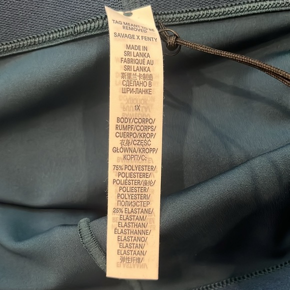 NWT Savage FENTY SAVAGEXXX BIKE SHORTS- dark green/teal- Size 1X Rhianna - Picture 8 of 8